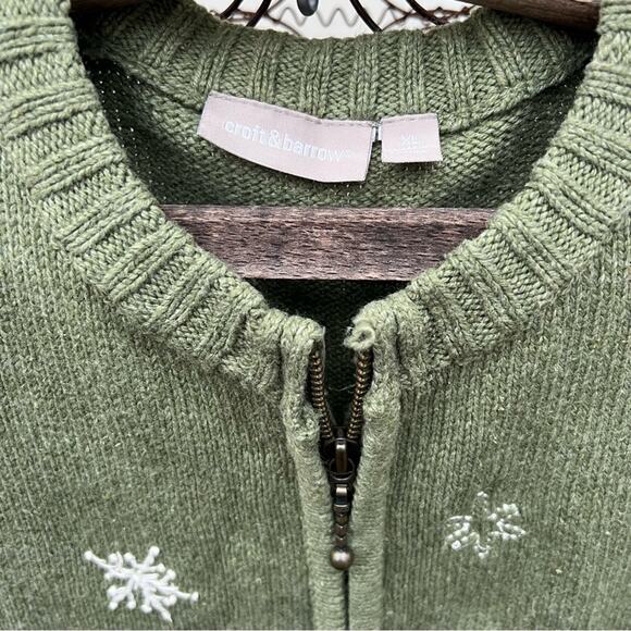 Rustic Americana snowman birdhouse pine tree ugly Christmas winter cardigan XL - Picture 3 of 6